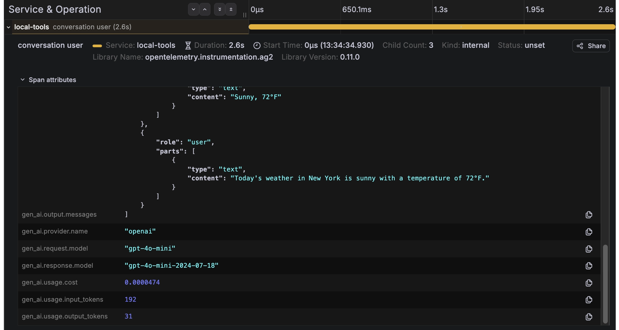 AG2 OpenTelemetry Tracing